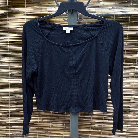 Jenni Style Not Size Missy and Plus Size Long Sleeve Square Neck Top, Created fo - Picture 2 of 3